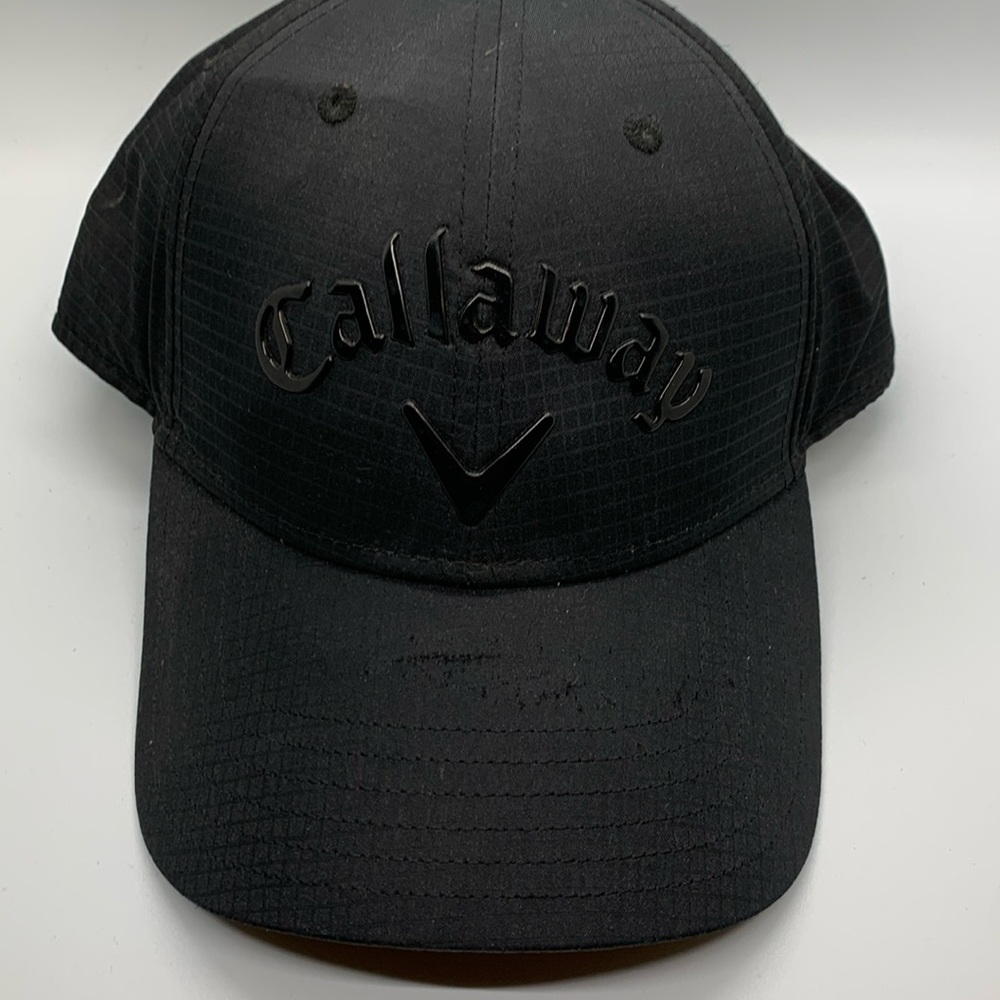 Callaway Men's Black Liquid Metal Logo adjustable Golf Hat